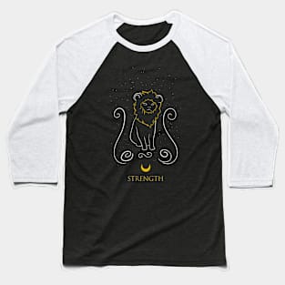 Strength - Tarot Cats Baseball T-Shirt